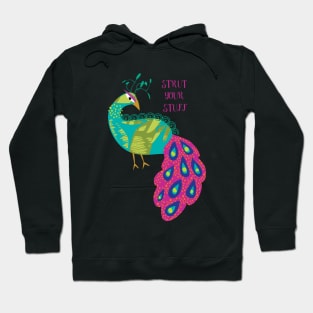 Strut your stuff Peacock Hoodie